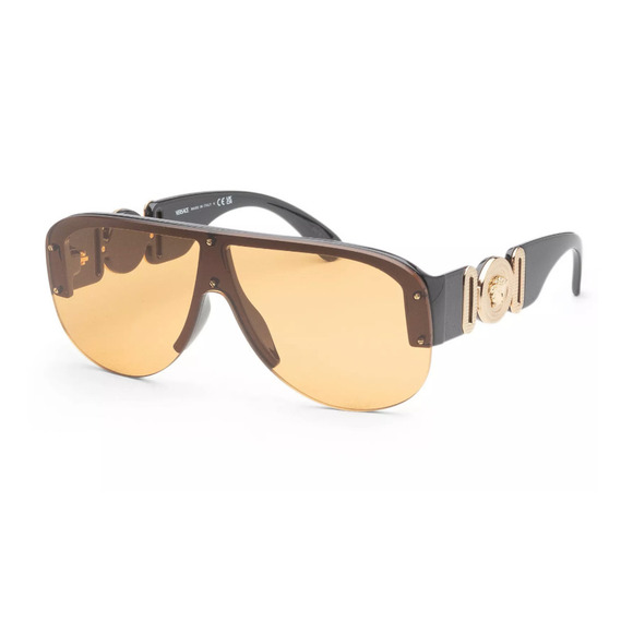 NWT Versace VE4391 Black Shield 148mm Sunglasses